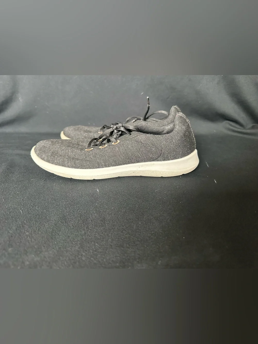 Merinos Australian handmade Black Wool Lace-Up Sneakers with Metal Eyelets 8